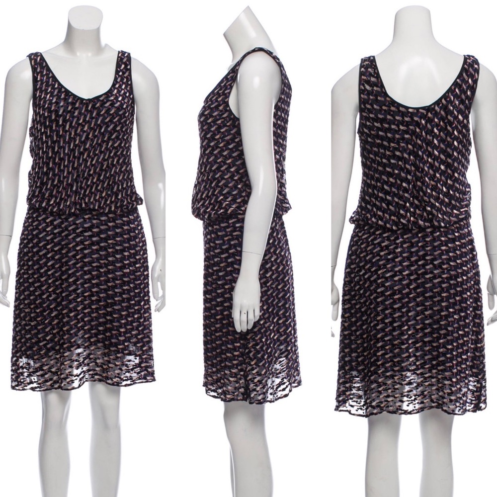 🚫SOLD🚫 Marc Jacobs Puzzle Piece Devore Velvet Dress Sz 6 - Picture 2 of 4